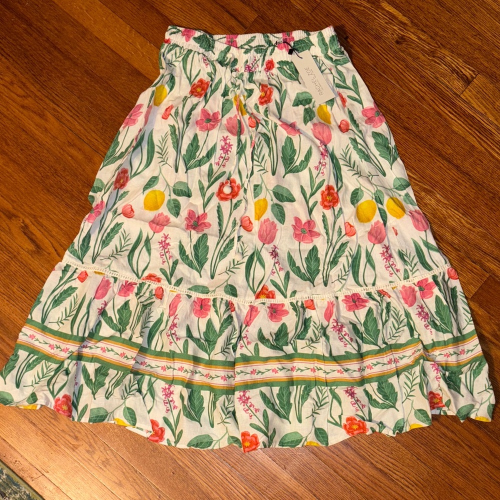 Rachel Zoe Multicolor Floral A-Line Midi/Maxi Skirt
